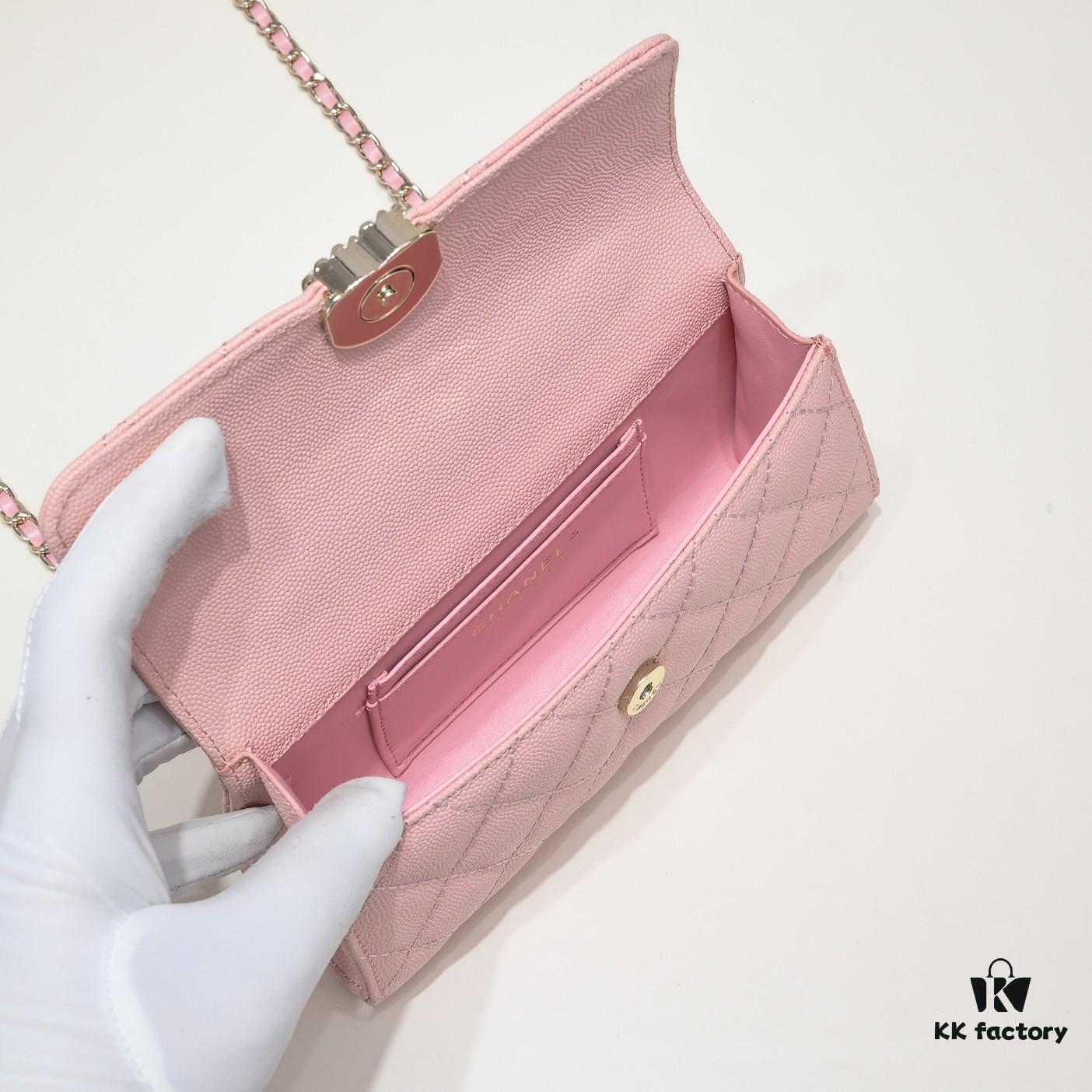 Chanel Black Kelly Bag with Long Handle, 19x10x4.5cm, Calfskin Leather