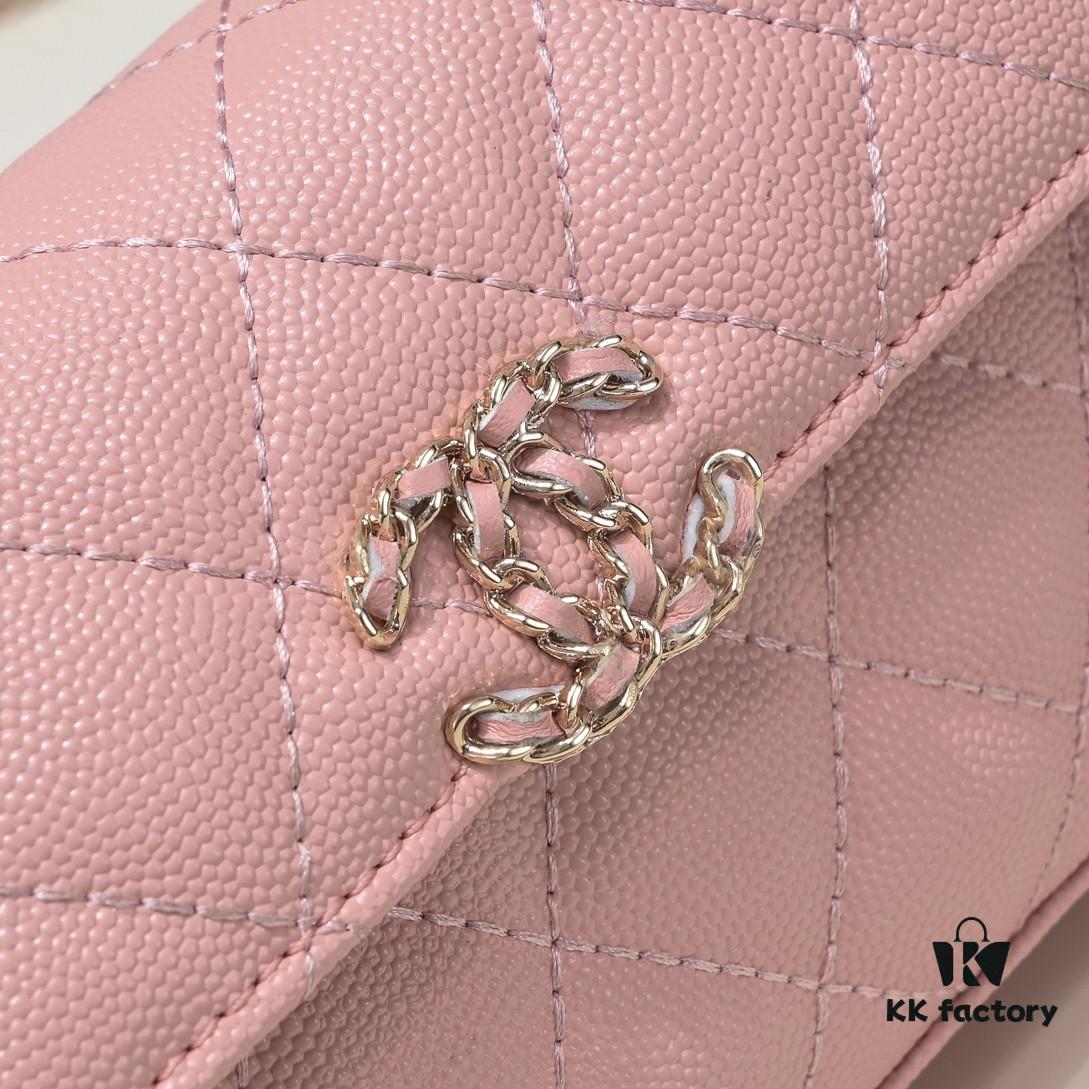 Chanel Black Kelly Bag with Long Handle, 19x10x4.5cm, Calfskin Leather