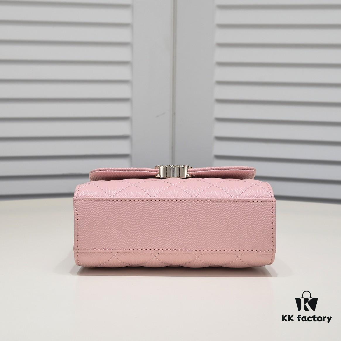 Chanel Black Kelly Long Handle Bag, Calfskin Leather, 15x6x10cm