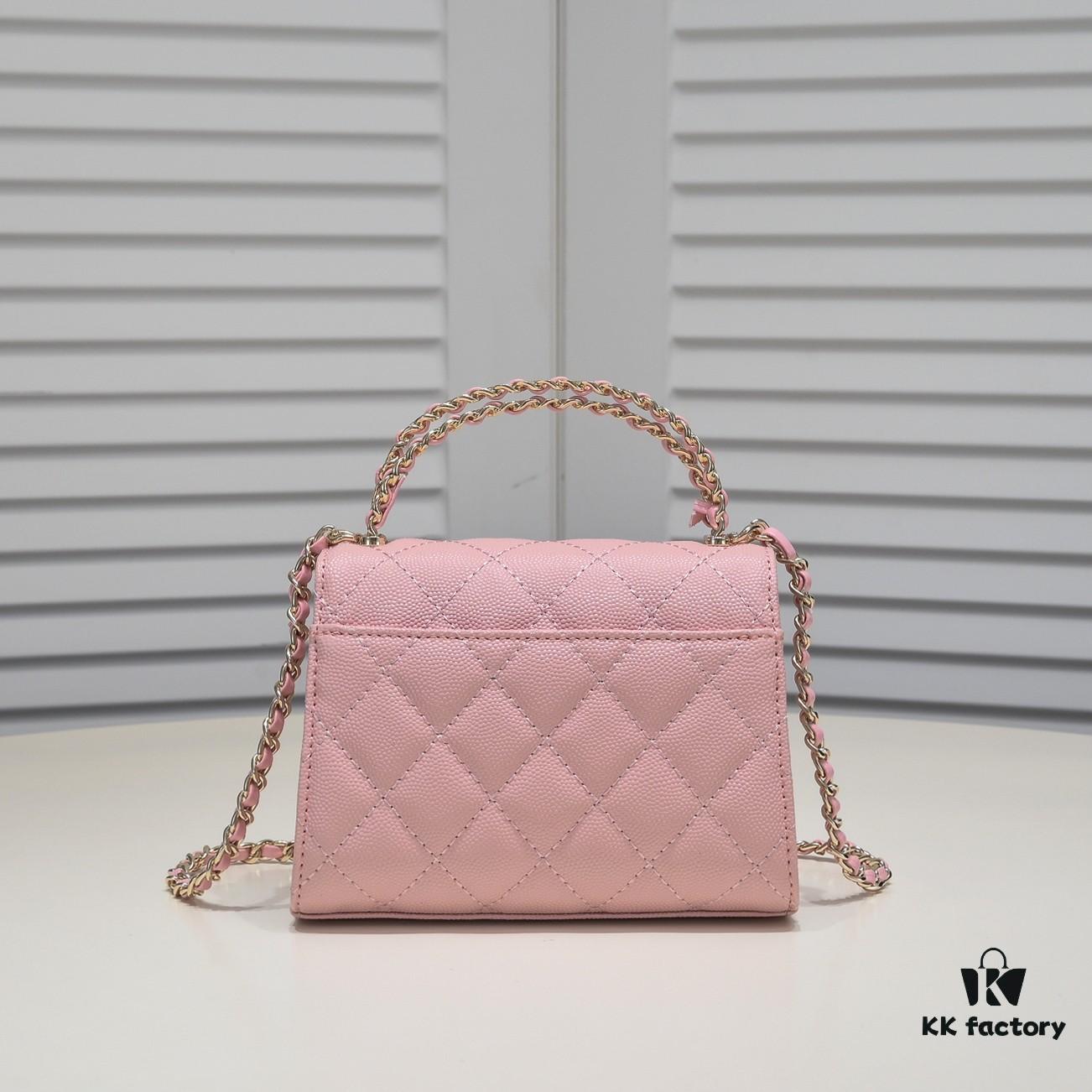 Chanel Black Kelly Long Handle Bag, Calfskin Leather, 15x6x10cm