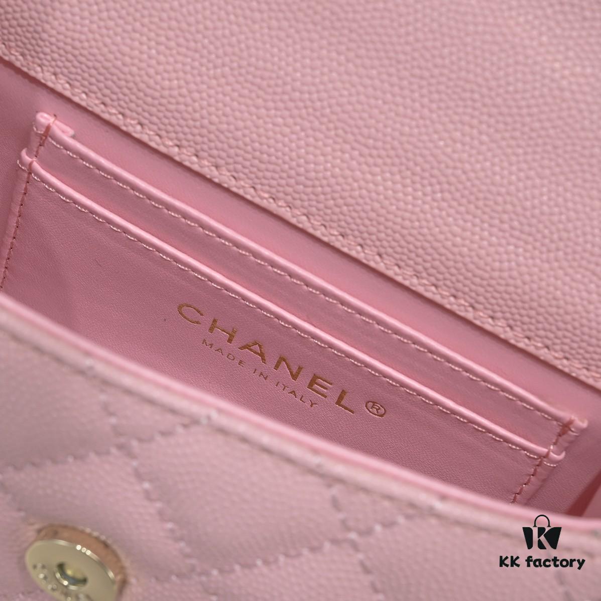 Chanel Black Kelly Long Handle Bag, Calfskin Leather, 15x6x10cm