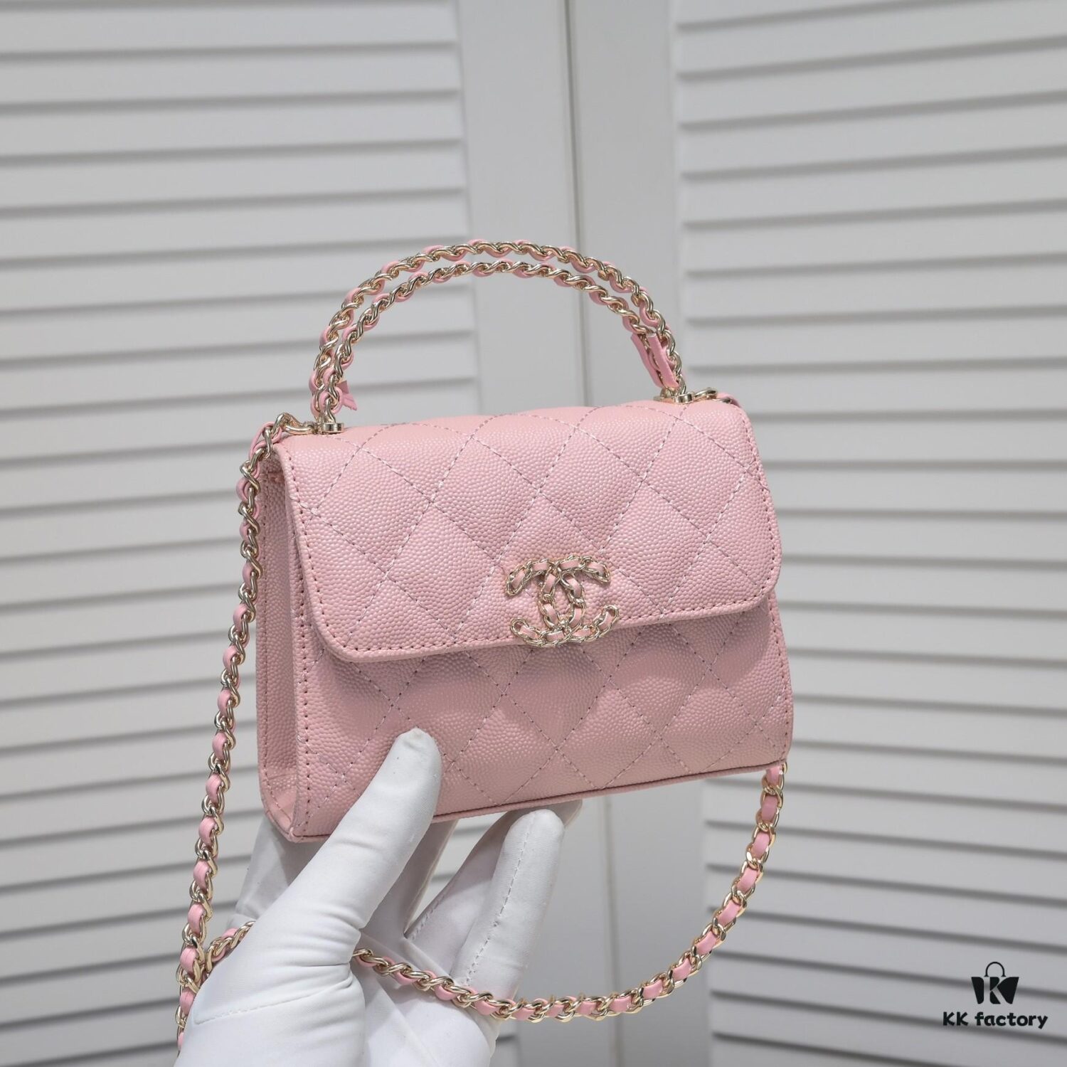 Chanel Black Kelly Long Handle Bag, Calfskin Leather, 15x6x10cm