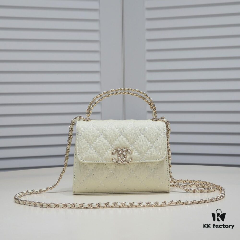 Chanel Kelly Long Handle Bag in Black Calfskin