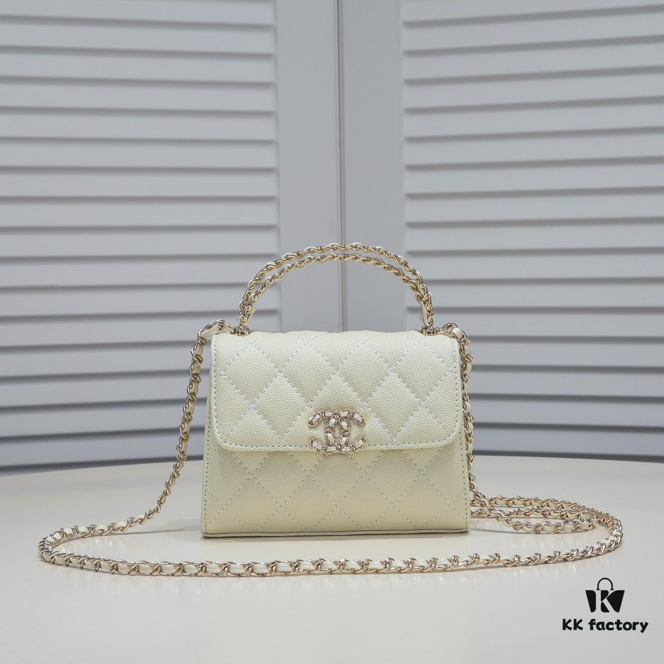 Chanel Kelly Long Handle Bag in Black Calfskin