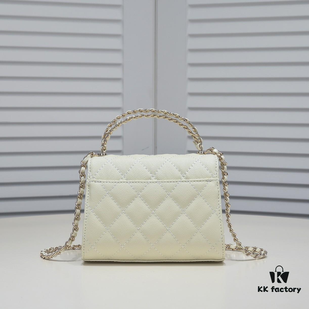 Chanel Kelly Long Handle Bag in Black Calfskin