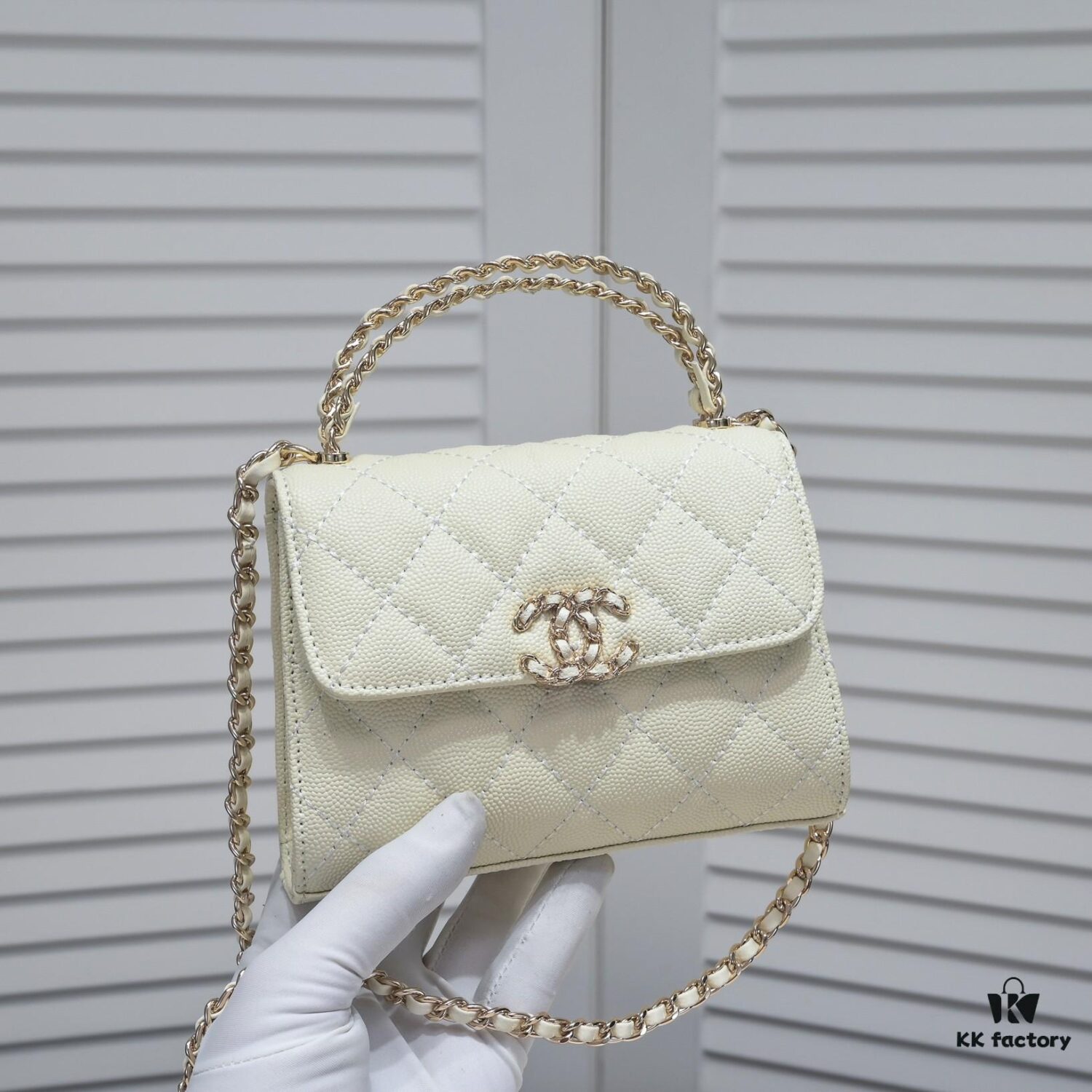 Chanel Kelly Long Handle Bag in Black Calfskin