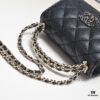 Chanel Black Kelly Long Handle Bag, 23p, Model 9100, Calfskin Leather, Size 15x6x10cm