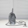 Small Chanel Kelly Bag in Black Lamb Leather with Long Handle