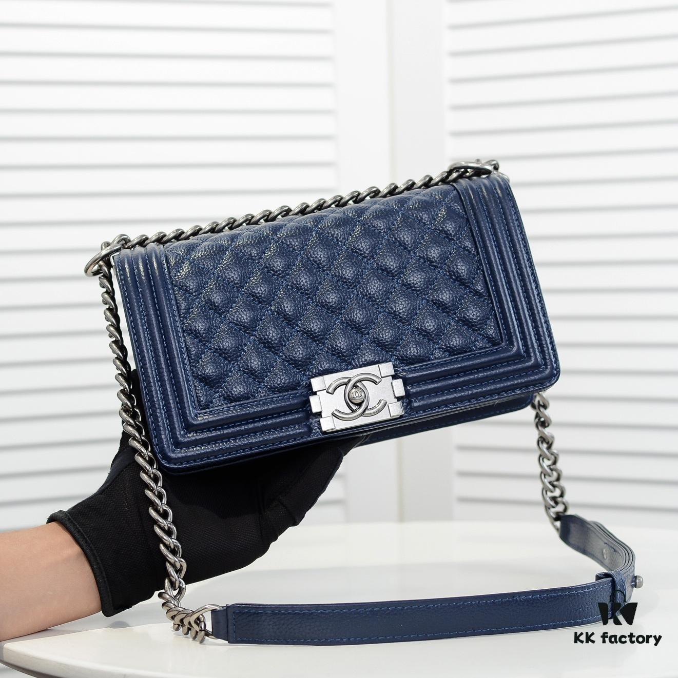 Genuine Leather with Original Hardware Chanel-Style Handbag, 25*15*8cm