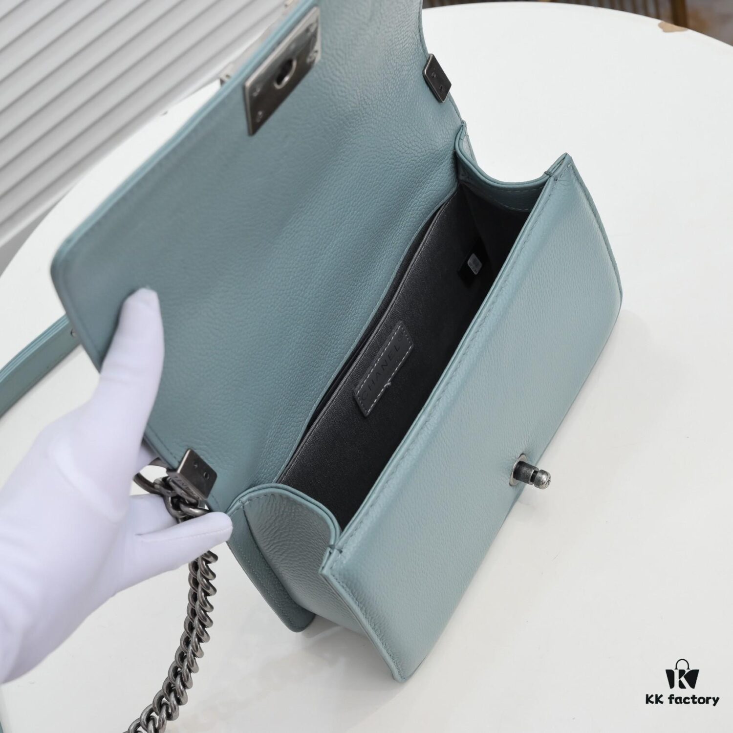 Full Genuine Leather with Original Hardware - Chanel Style Crown