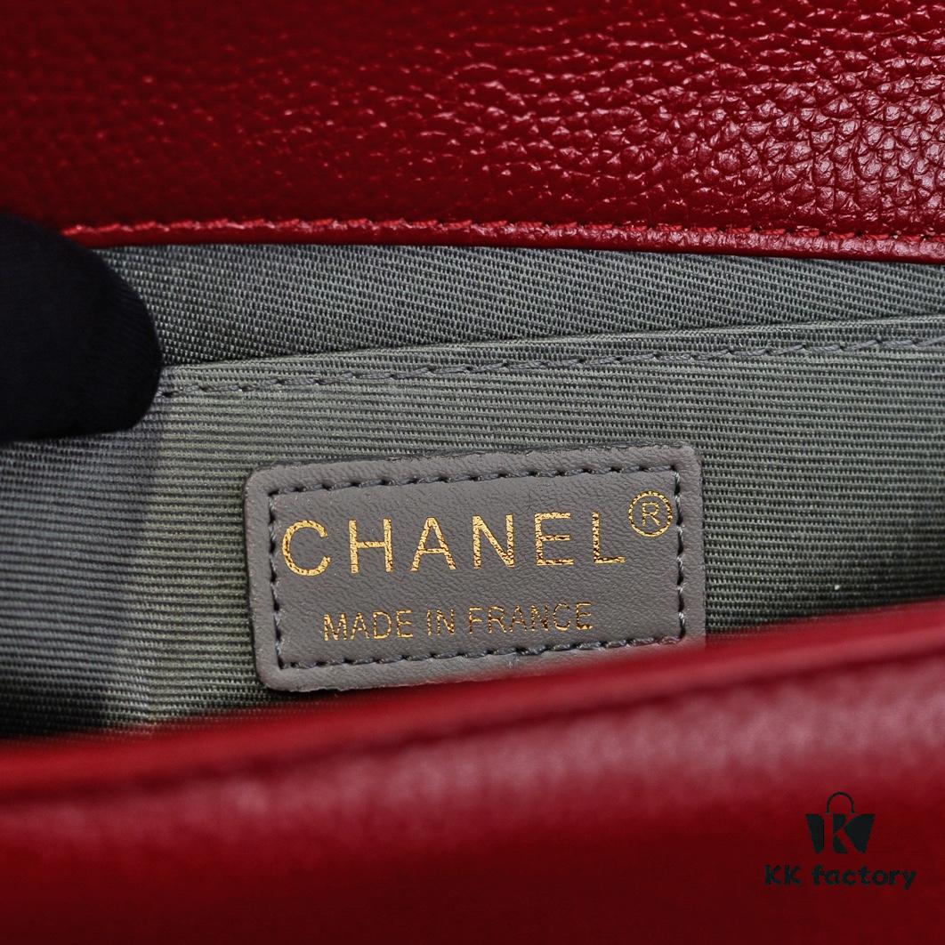 Full Genuine Leather with Original Hardware Chanel Cherie Crown