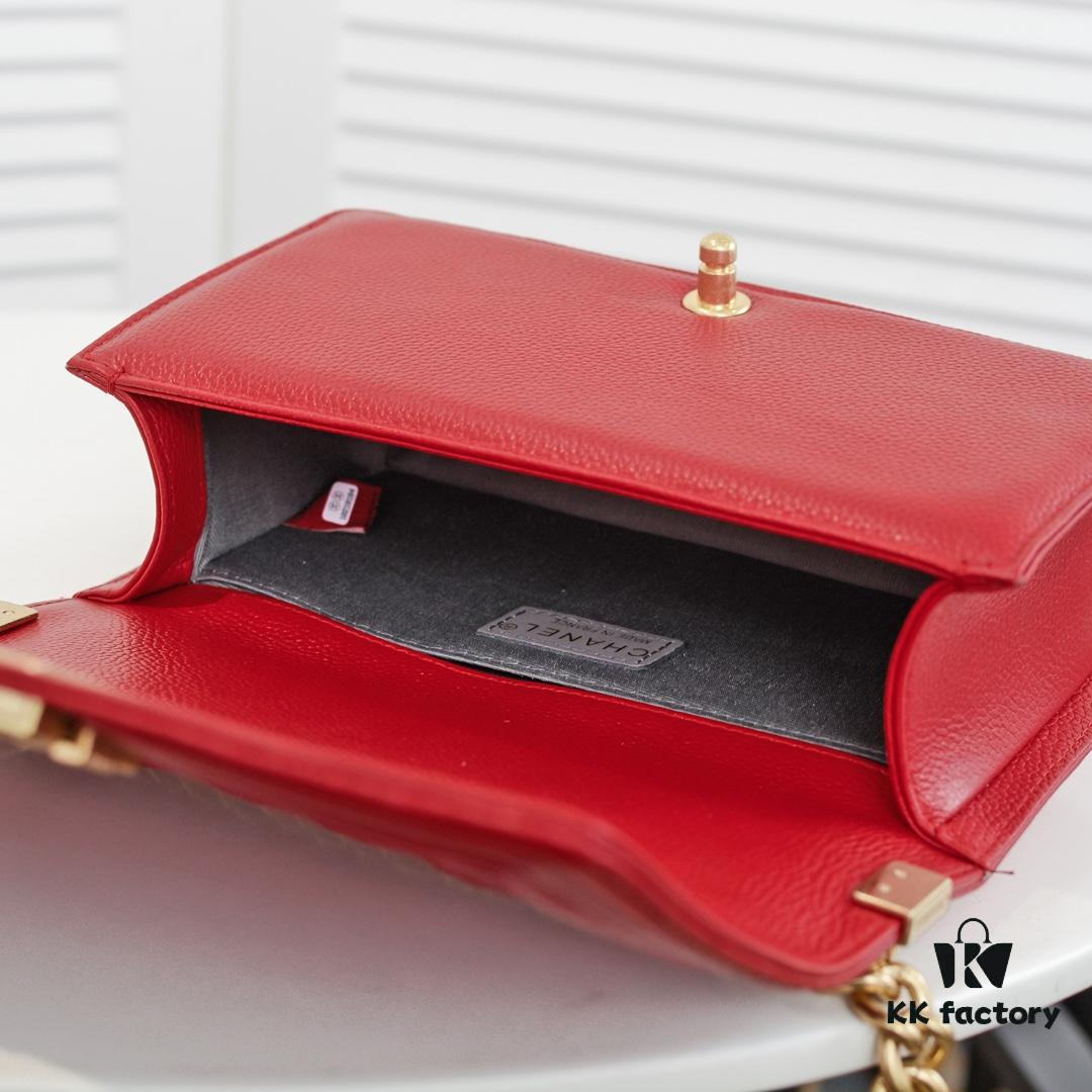 Full Genuine Leather with Original Hardware - Chanel Style Crown