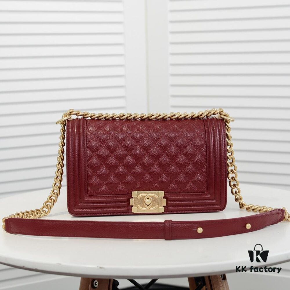 Full Genuine Leather with Original Hardware Chanel Cherie Crown