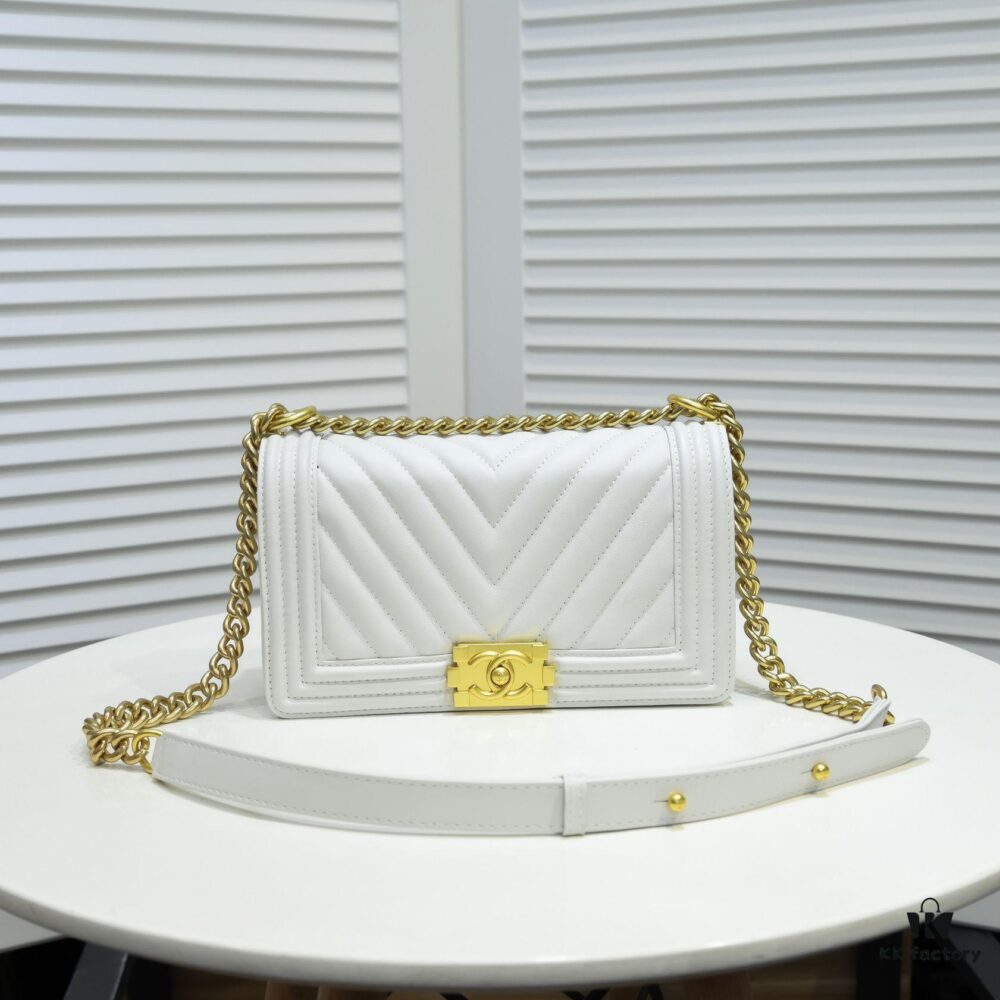 Chanel Crown Lambskin Leather Bag with Original Hardware - Full Sheepskin with Thickened Electroplated Gold Fittings