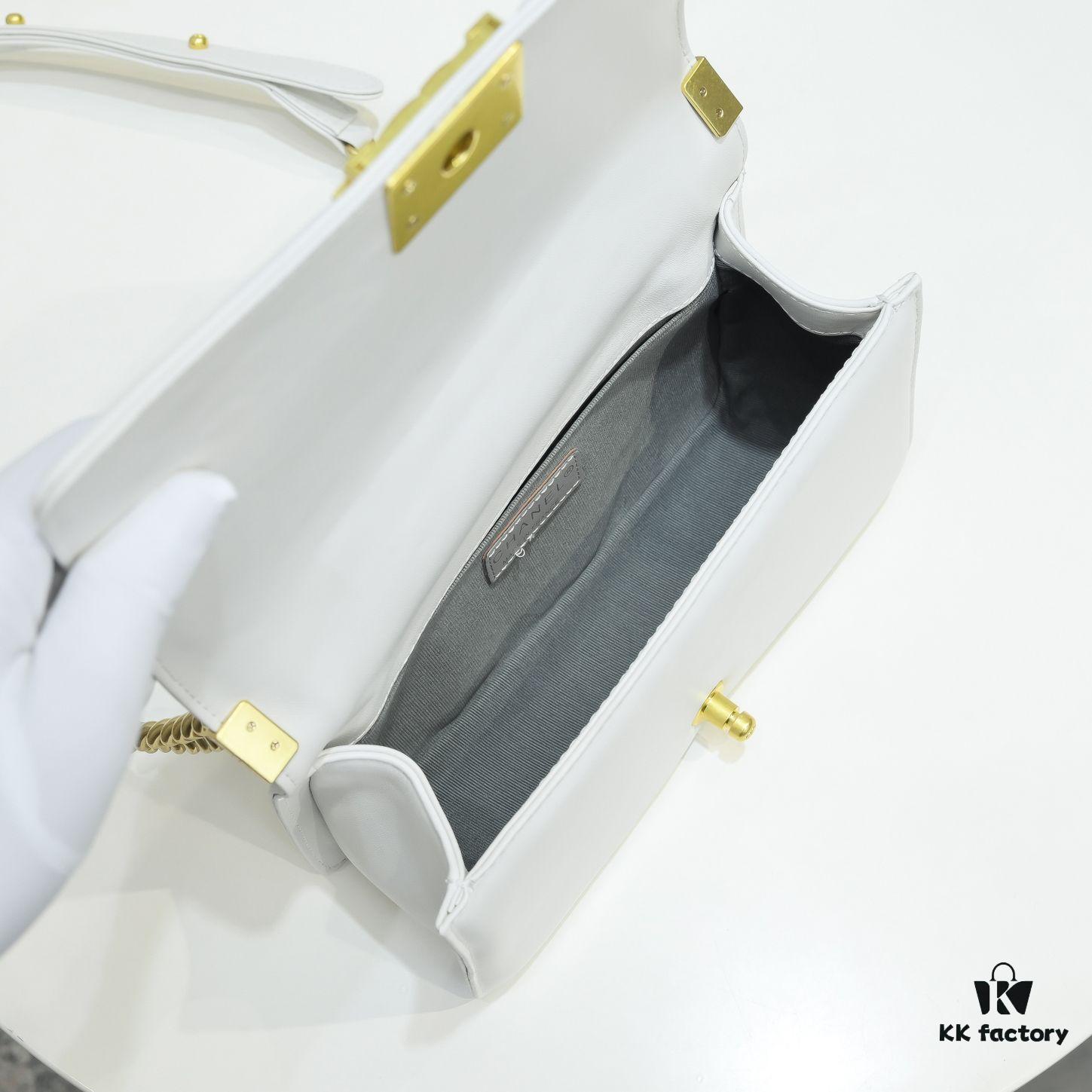 Chanel Crown Lambskin Leather Bag with Original Hardware - Full Sheepskin with Thickened Electroplated Gold Fittings