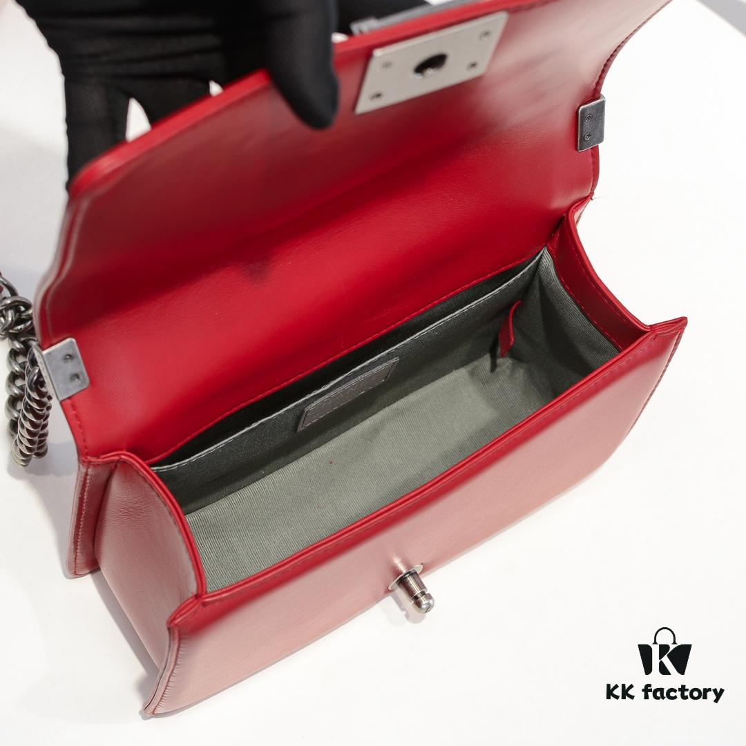 Chanel Genuine Lambskin Bag with Original Hardware - Full Sheepskin, Thickened Electroplated Metal Fittings, Premium Craftsmanship, Size 25*15*8cm Model No. 67086V