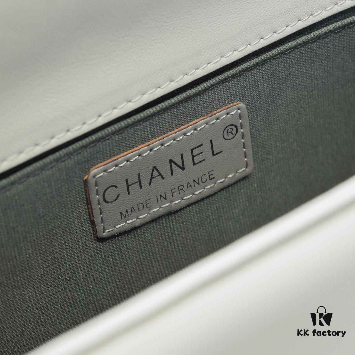 Chanel Genuine Lambskin Bag with Original Hardware - Antique Silver, 25x15x8cm