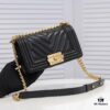 Chanel Genuine Lambskin Handbag with Original Hardware - Premium Quality, Full Lambskin with Thickened Electroplated Metal Fittings