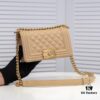 Chanel Genuine Lambskin Handbag with Original Hardware - Premium Quality, Thickened Electroplated Metal Fittings