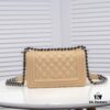 Chanel Crown Lambskin Handbag with Full Sheepskin and Original Hardware, Thickened Electroplated Metal Fittings