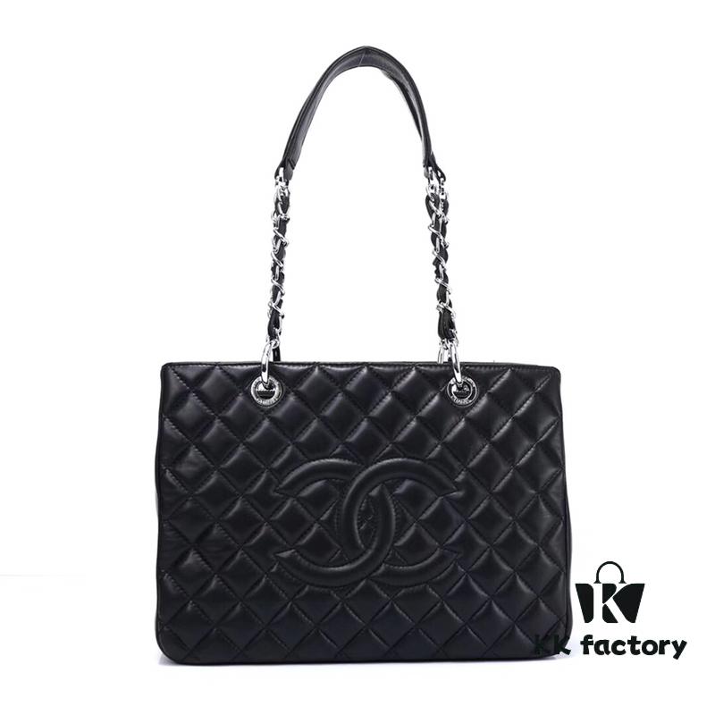 Chanel Hampstead Shopping Tote Bag - Authentic Imported French Lambskin, Top-Quality Original Hardware