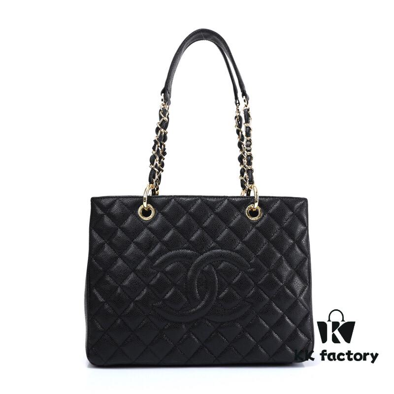 Chanel Hampstead Shopping Tote Bag, Genuine French Imported Calfskin with Quilted Texture, Top-Quality Original Hardware, One-Size Fits All, Stylish and Versatile for Any Occasion