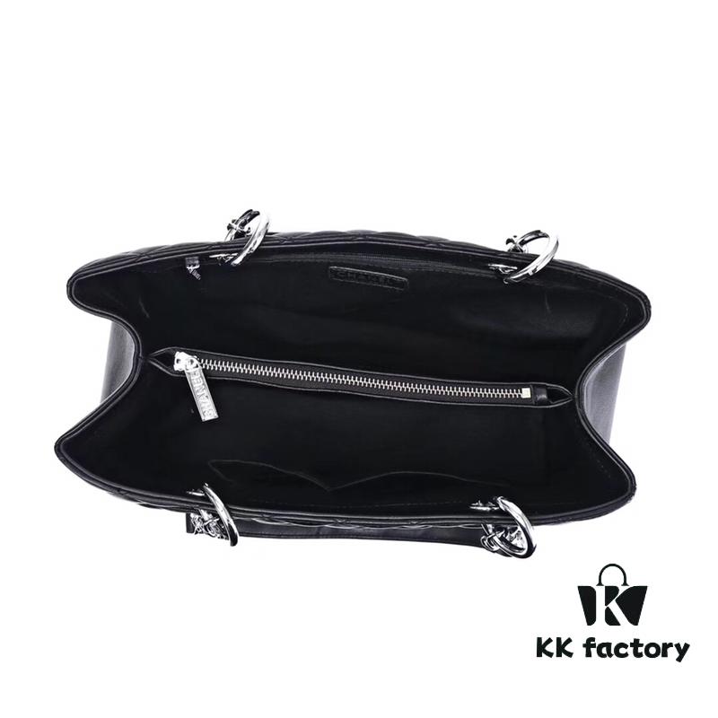 Chanel Hampstead Shopping Tote Bag - Authentic Imported French Lambskin, Top-Quality Original Hardware