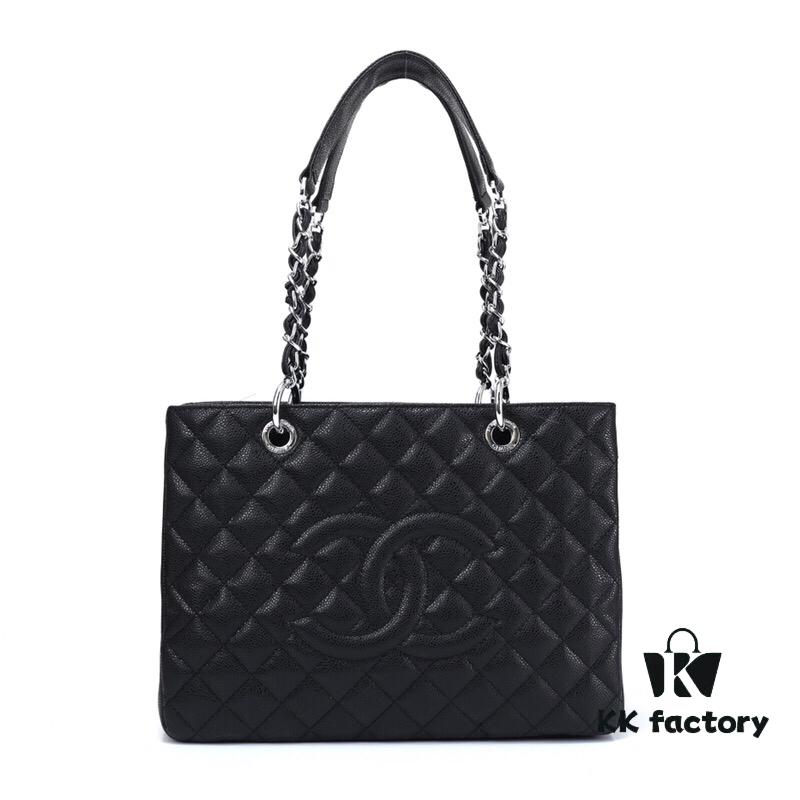 Chanel Hampstead Shopping Tote Bag, Genuine French Imported Calfskin with Quilted Texture, Premium Original Hardware, One Size Fits All