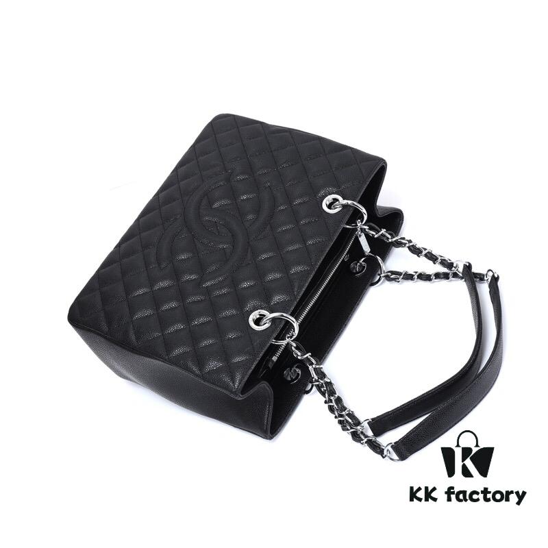 Chanel Hampstead Shopping Tote Bag, Genuine French Imported Calfskin with Quilted Texture, Premium Original Hardware, One Size Fits All