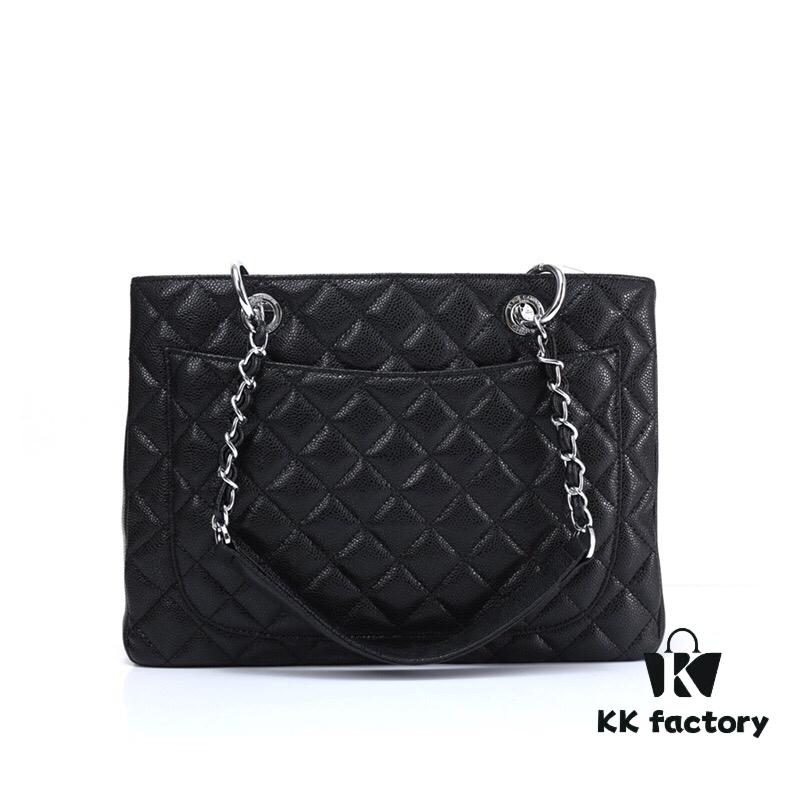 Chanel Hampstead Shopping Tote Bag, Genuine French Imported Calfskin with Quilted Texture, Premium Original Hardware, One Size Fits All