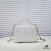 Chanel Official Website Caviar Handle Letter Bag Double C Camera Chain Crossbody Bag, Model No. 9081, Size: 20*9*15cm