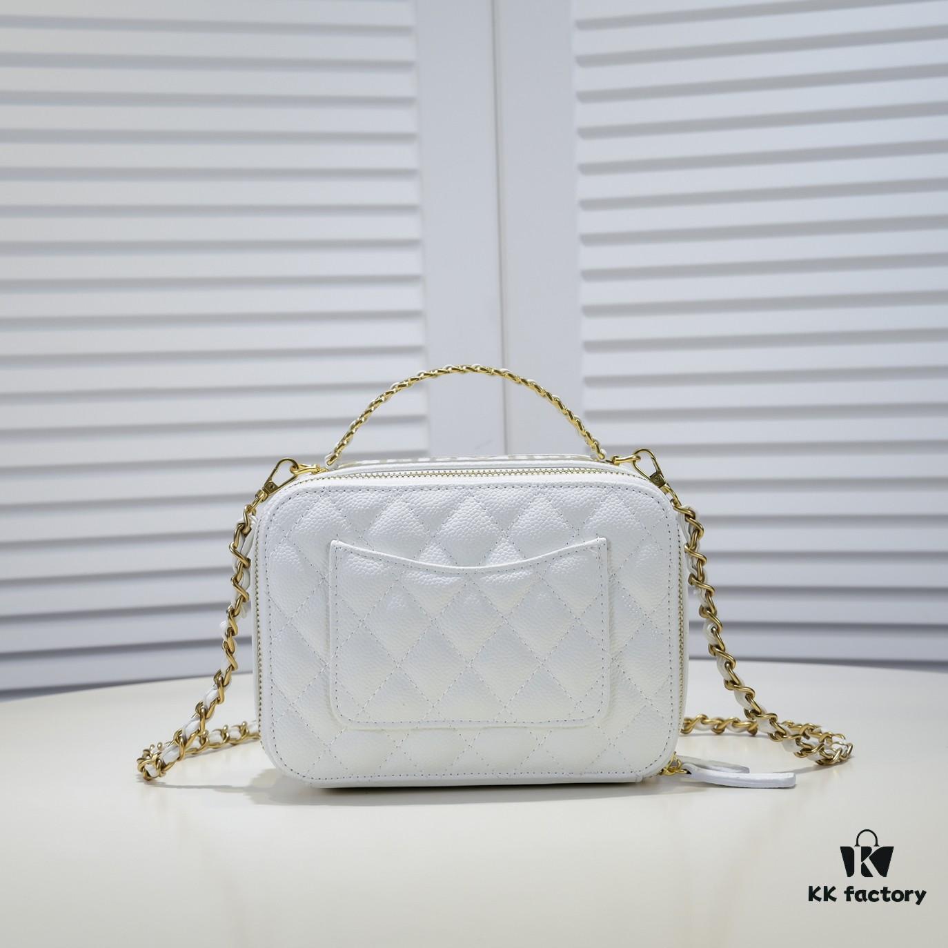 Chanel Official Website Caviar Handle Letter Bag Double C Camera Chain Crossbody Bag, Model No. 9081, Size: 20*9*15cm