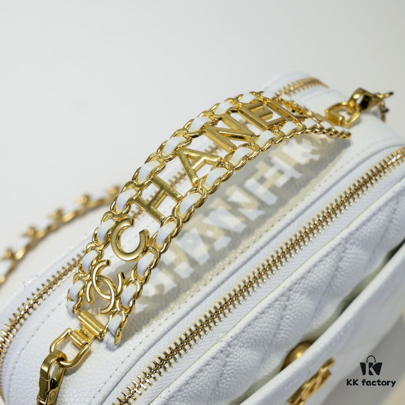 Chanel Official Website Caviar Handle Letter Bag Double C Camera Chain Crossbody Bag, Model No. 9081, Size: 20*9*15cm