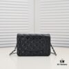 CHANEL WOC Classic Fortune Bag, Full Lambskin Inside and Out, Original Hardware, Convertible Chain for Crossbody or Shoulder Wear, Can Be Stowed to Use as a Clutch