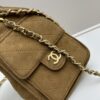 Mini Matte Chanel 25C Hobo Bag in Suede - Vintage Coin Toggle Drawstring Bucket Bag with Quilting and Retro Black-Gold Chain