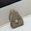 Mini Matte Chanel 25C Hobo Bag in Suede, Fringe Crossbody Bucket Bag with Vintage Gold Coin Toggle Drawstring, Diamond Quilting, Classic Chain Strap