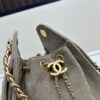 Mini Matte Chanel 25C Hobo Bag in Suede, Fringe Crossbody Bucket Bag with Vintage Gold Coin Toggle Drawstring, Diamond Quilting, Classic Chain Strap
