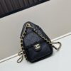 Mini Chanel 25C Hobo Bag in Suede and Pebbled Leather – Vintage-Inspired Drawstring Bucket Bag with Quilted Design and Classic Chain Strap