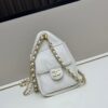 Mini Chanel 25C Hobo Bag in Suede Matte Finish - Vintage Coin Button Drawstring Bucket Bag with Quilted Pattern and Retro Black-Gold Chain