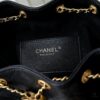 Upgraded Chanel 25C Style Hobo Bag in Quilted Calfskin - Vintage Hip Bag, Small Bucket Tote with Retro Gold-Tone Buckle Drawstring, Diamond Quilting, Classic Chain Design