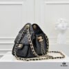 Mini Chanel 25C Bag Hobo Smooth Quilted Calfskin Bucket Bag with Vintage Gold-Tone Drawstring and Diamond Quilting, Classic Chain Design