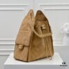 Large Upgraded Chanel 25C Hobo Bag in Suede Calfskin - Vintage Bucket Bag with Drawstring Closure, Quilted Diamond Pattern, Retro Gold-Tone Hardware and Classic Chain Design