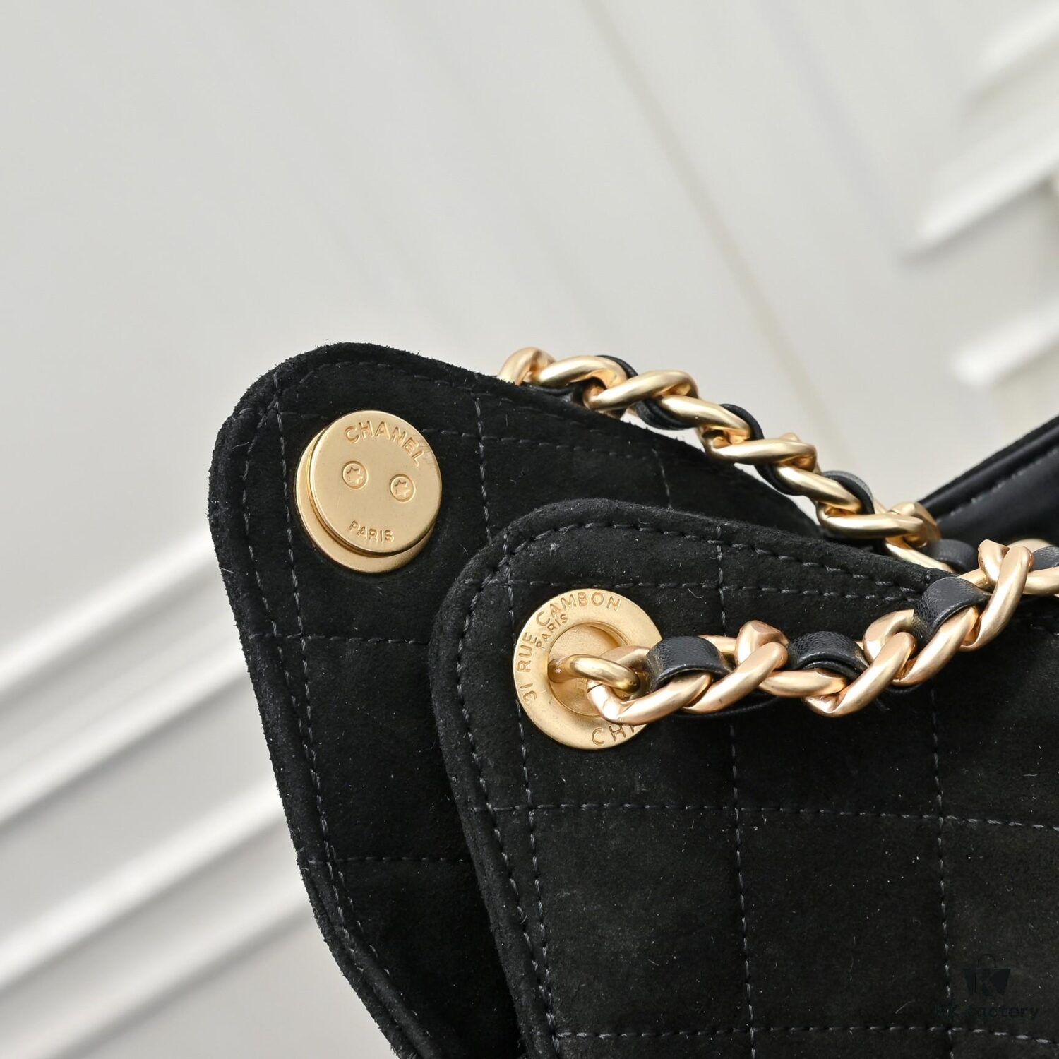 Large Upgraded Chanel 25C Hobo Bag in Suede Cowhide - Vintage Bucket Bag with Coin Button Drawstring, Diamond Quilting, Retro Black-Gold Tone, Classic Chain Design