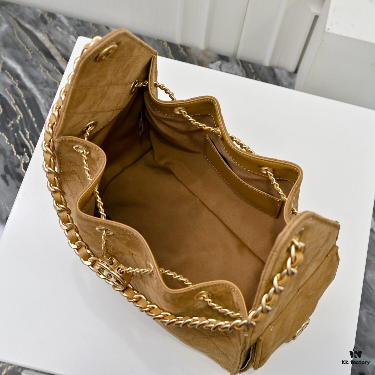 Upgraded Chanel 25C Hobo Bag in Sanded Calfskin - Mini Fringe Shoulder Bag with Vintage Coin Toggle Drawstring, Quilted Design, Retro Black-Gold Finish, Classic Chain Strap