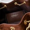 Upgraded Chanel 25C Hobo Bag in Saffiano Calfskin - Vintage Buckle Drawstring Bucket Bag with Quilted Design and Retro Gold-Tone Hardware