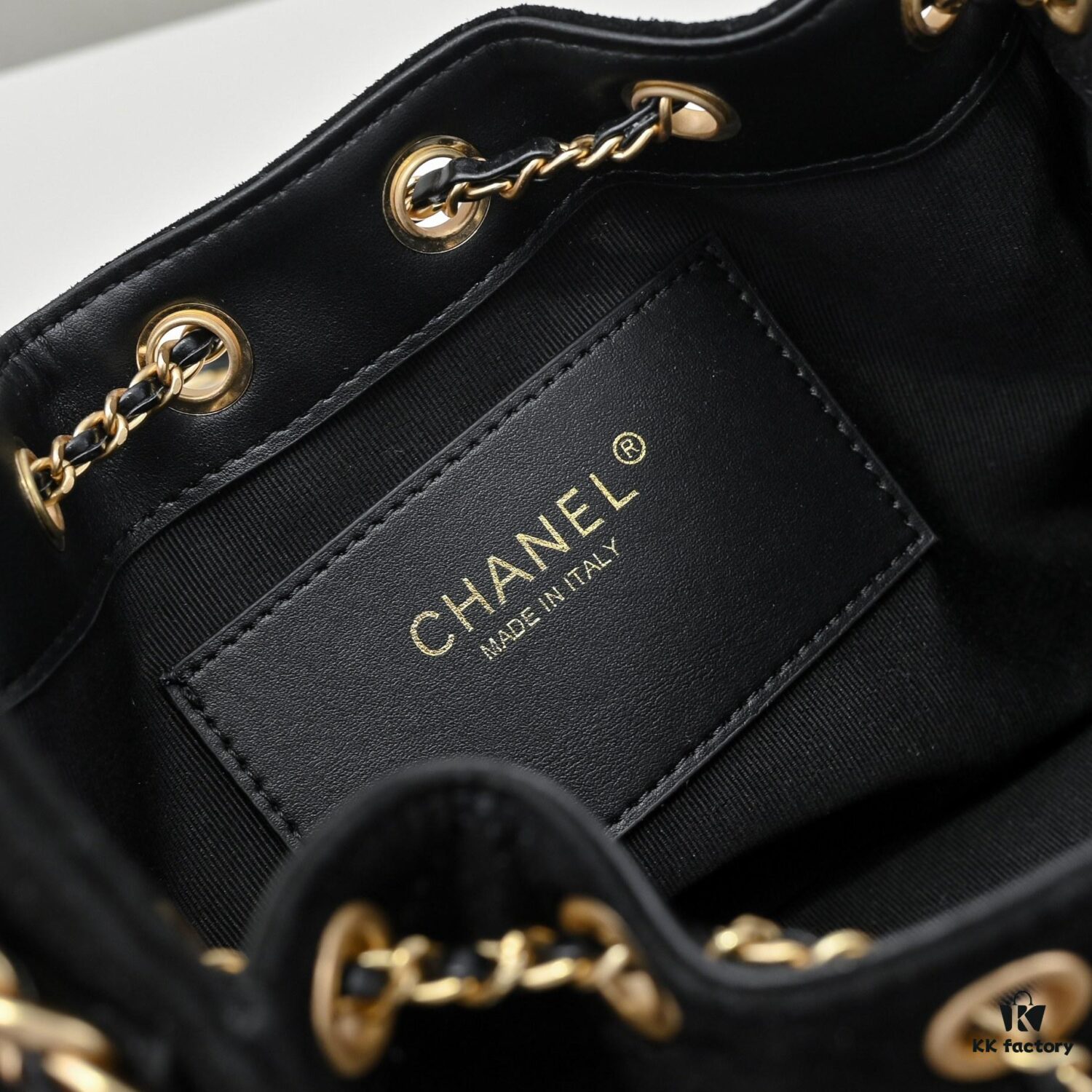 Mini Chanel 25C Bag Hobo Suede Crossbody Bucket Bag with Vintage Coin Toggle Drawstring, Quilted Design, Retro Black and Gold Hardware, Classic Chain Strap