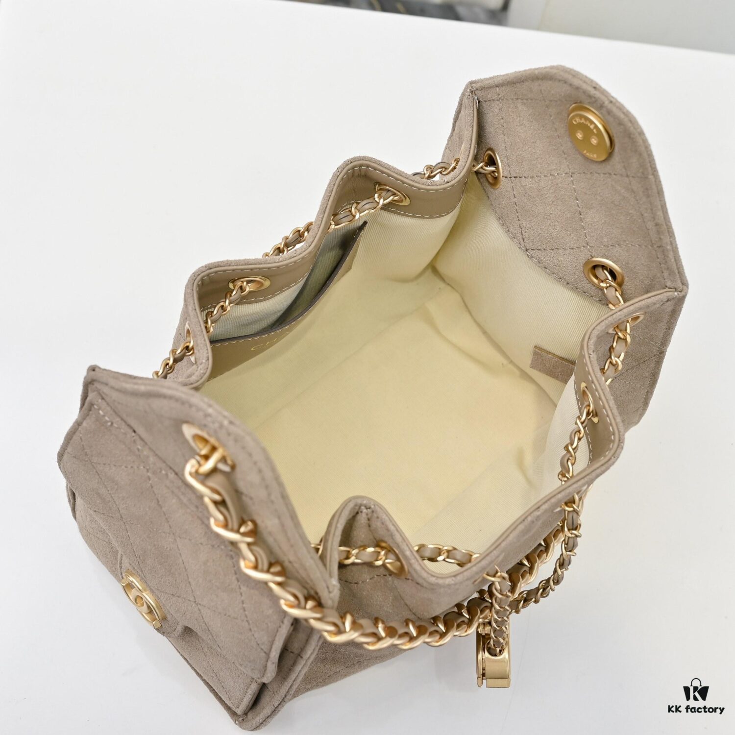 Mini Chanel 25C Hobo Bag in Suede, Crossbody Bucket Bag with Vintage Coin Toggle Drawstring, Diamond Quilting, Retro Black-Gold Hardware, Classic Chain Design