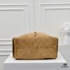 Large Upgraded Chanel 25C Hobo Bag in Suede Calfskin - Vintage Bucket Bag with Drawstring Closure, Quilted Diamond Pattern, Retro Gold-Tone Hardware and Classic Chain Design