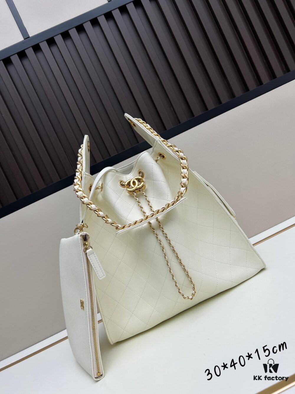 Large Vegan Leather, Suede-Like Texture, Upgraded Version of Chanel 25C Style Hobo Bag, Vintage-Inspired Bucket Bag with Drawstring Closure, Quilted Diamond Pattern, Retro Gold-Tone Hardware, Classic Chain Design