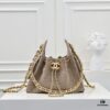 Mini Chanel 25C Hobo Bag in Suede, Crossbody Bucket Bag with Vintage Coin Toggle Drawstring, Diamond Quilting, Retro Black-Gold Hardware, Classic Chain Design